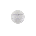 Clear plastic circular filter lid with ribbed spoke pattern and central hub, Speck 90 Series replacement part, top-down view