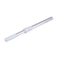 Aqua Pro aluminium extendable telescopic pole in silver with white twist-lock collar and ribbed end cap