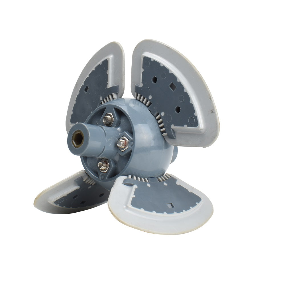 Grey plastic 3-blade impeller engine assembly for Zodiac MX8 pool cleaner with central hub and stainless steel bolts