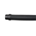 Black corrugated flexible vacuum hose with ribbed plastic construction and moulded connector end for Kreepy Krauly Tiger Shark pool cleaner
