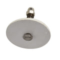 White ceramic vacuum lid release valve with central hex nut, coil spring, and stainless steel bolt assembly