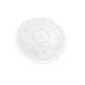 Clear plastic circular pump lid with ribbed spoke pattern and central raised hub, fitting EartheCo and Quality pumps