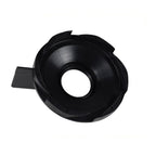 Black plastic pump diffuser with circular central opening, tabbed edges and side outlet, compatible with 0.45kW–1.1kW pumps