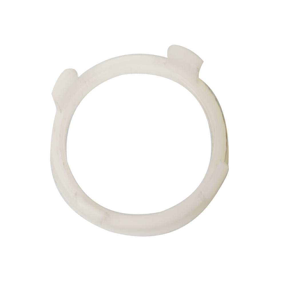 White plastic locking collar ring with two retaining tabs for Zodiac G2 pool cleaner
