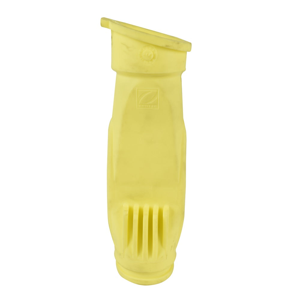 Yellow rubber diaphragm for Zodiac Pacer pool cleaner with ribbed base and moulded logo detail