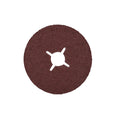 Fibre sanding disc 115mm dark red abrasive surface with star-shaped centre arbour hole P36 grit