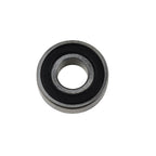 Deep groove ball bearing 6204 silver steel outer ring with black rubber sealed face and central bore hole