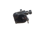 Zodiac AX20 Gearbox Side B, black plastic housing with knurled adjustment dial and metal clips, isolated on white