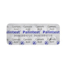Palintest Cyanuric Acid blister strip containing 10 white test tablets in silver foil packaging with blue branding