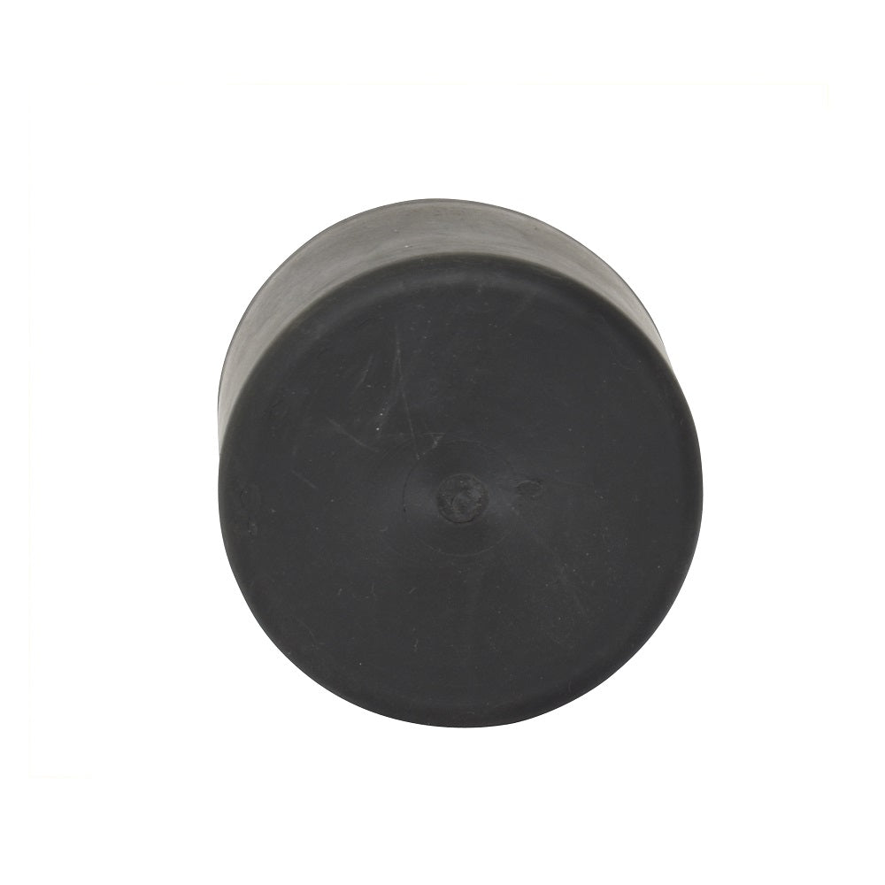 Sun Command Aqua Pro Solar Panel End Cap Rubber, black cylindrical rubber cap shown from above on white background