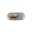 Marbelite pool trowel with oval stainless steel blade and short wooden handle, Vicker branded stamp on blade