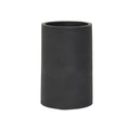 Matte black cylindrical rubber connector by Sun Command, smooth finish with open top, isolated on white