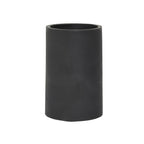 Matte black cylindrical rubber connector by Sun Command, smooth finish with open top, isolated on white