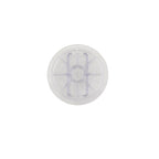 Round clear plastic filter lid with spoke pattern and central hub, Speck 90 Series replacement part