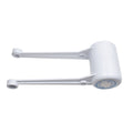 White Gemini dive float long with dual parallel arms, cylindrical roller body and blue branded end cap, rigid plastic construction