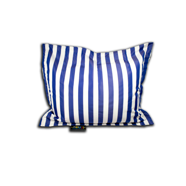 Pool Pillow Canvas White/Blue