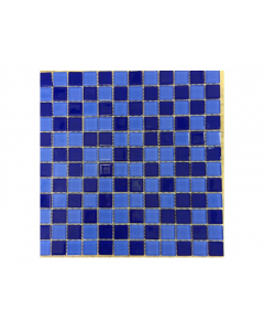 Glass Shaded Blue Block Tiles Per Sheet